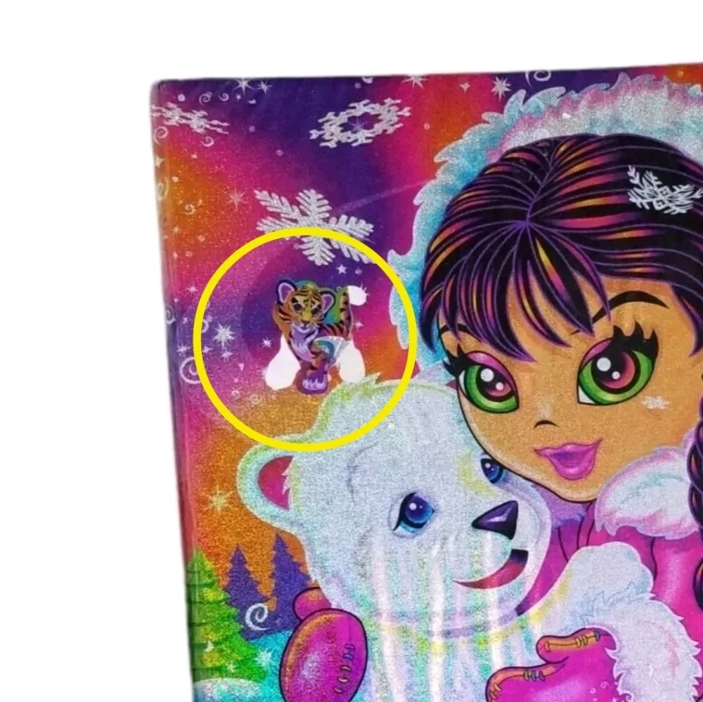 Y2K Lisa Frank Anana Eskimo Polar Bear White Tuscan Bird 3 Ring Binder *FLAW.